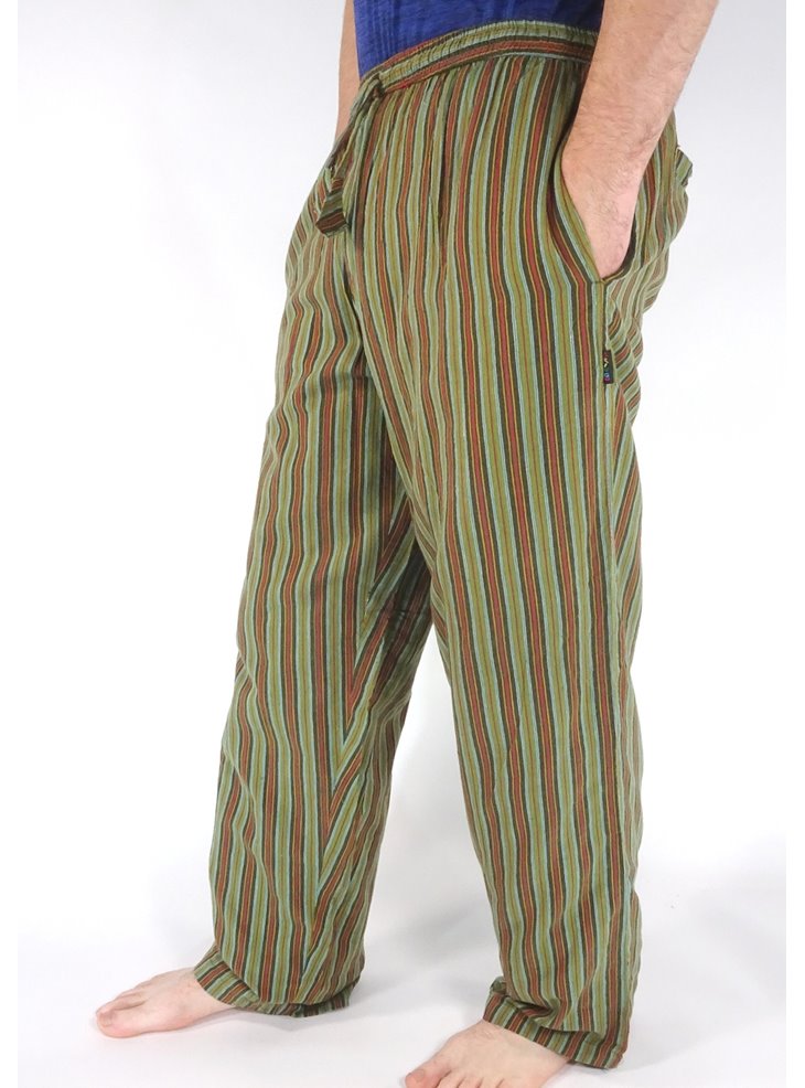 Gringo Green Stripe Trousers - Lee Louise Chester